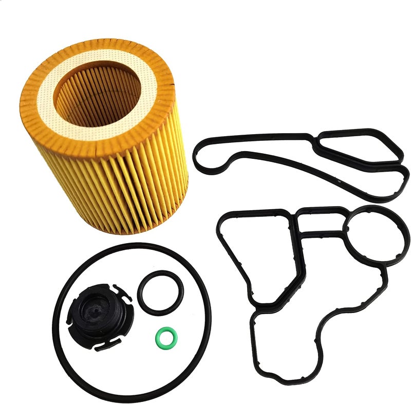 GaeaAuto Engine Oil Filter Adapter Housing Gasket Cooler Seal Kit fit for BMW 128i 135i 323i 325xi 328i xDrive 328xi 330i 330xi 335i 335is 335xi 530i 535i xDrive 535xi 740i X1 X3 X5 X6 Z4 - Image 1